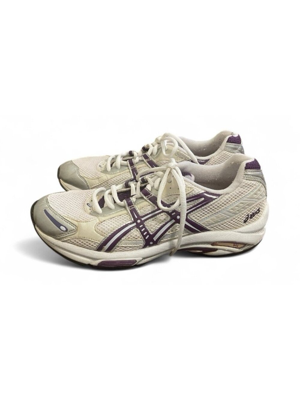 ASICS Womens Running Shoes Size 9 White Gray Purple - Picture 2 of 16